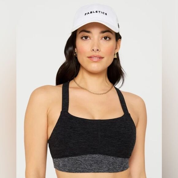 Fabletics NWT Black Heather Flex Longline Low Impact Sports Bra Women’s Size XL - Picture 1 of 5